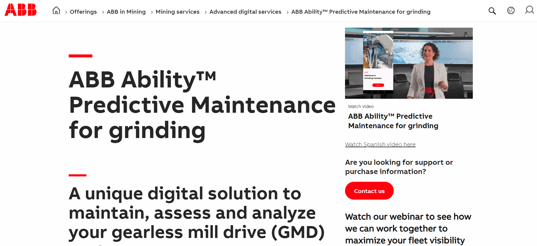 ABB Ability Predictive Maintenance For Grinding 