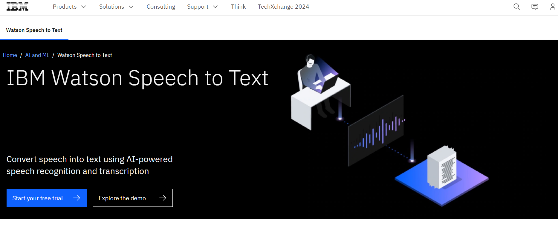 ibm waston speech to text