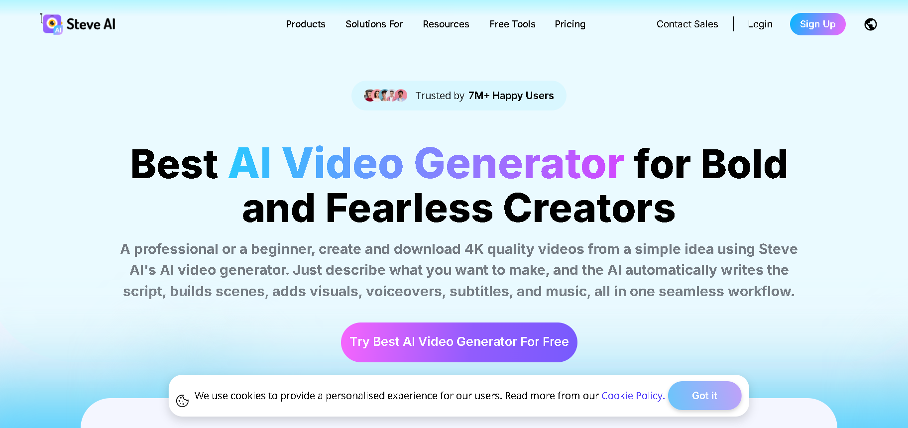 Steve AI best AI video generator platform