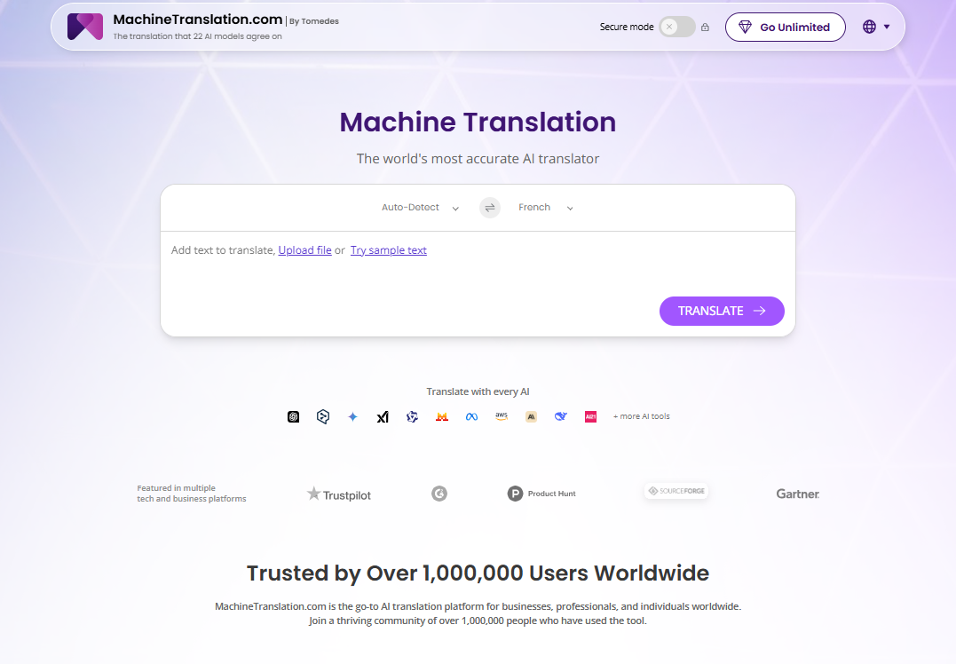 Machine translation Tool