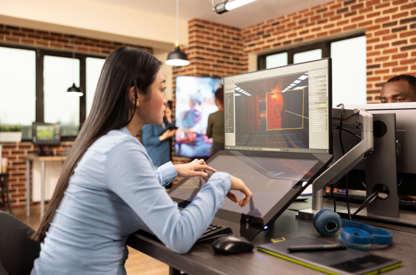 AI-generated digital product design on screen