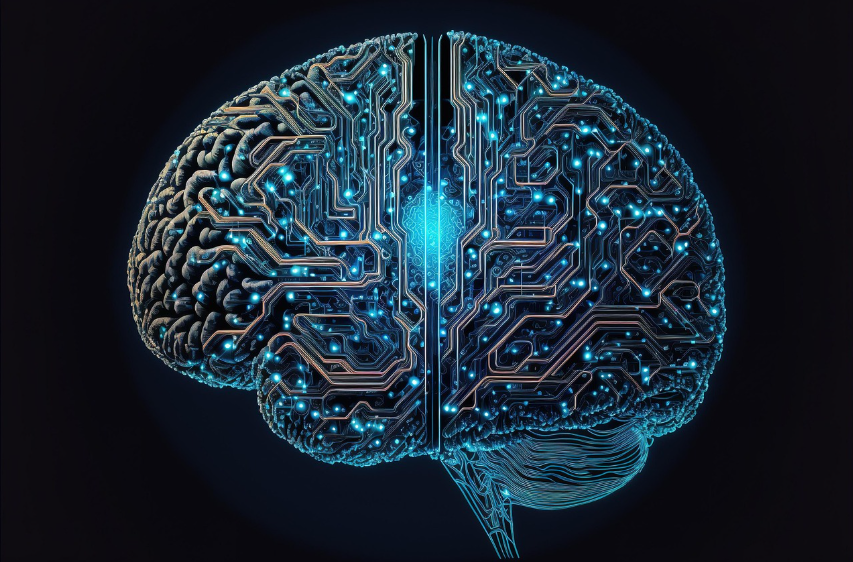 Conceptual image showing brain and computer circuits representing neuro-symbolic AI integration 