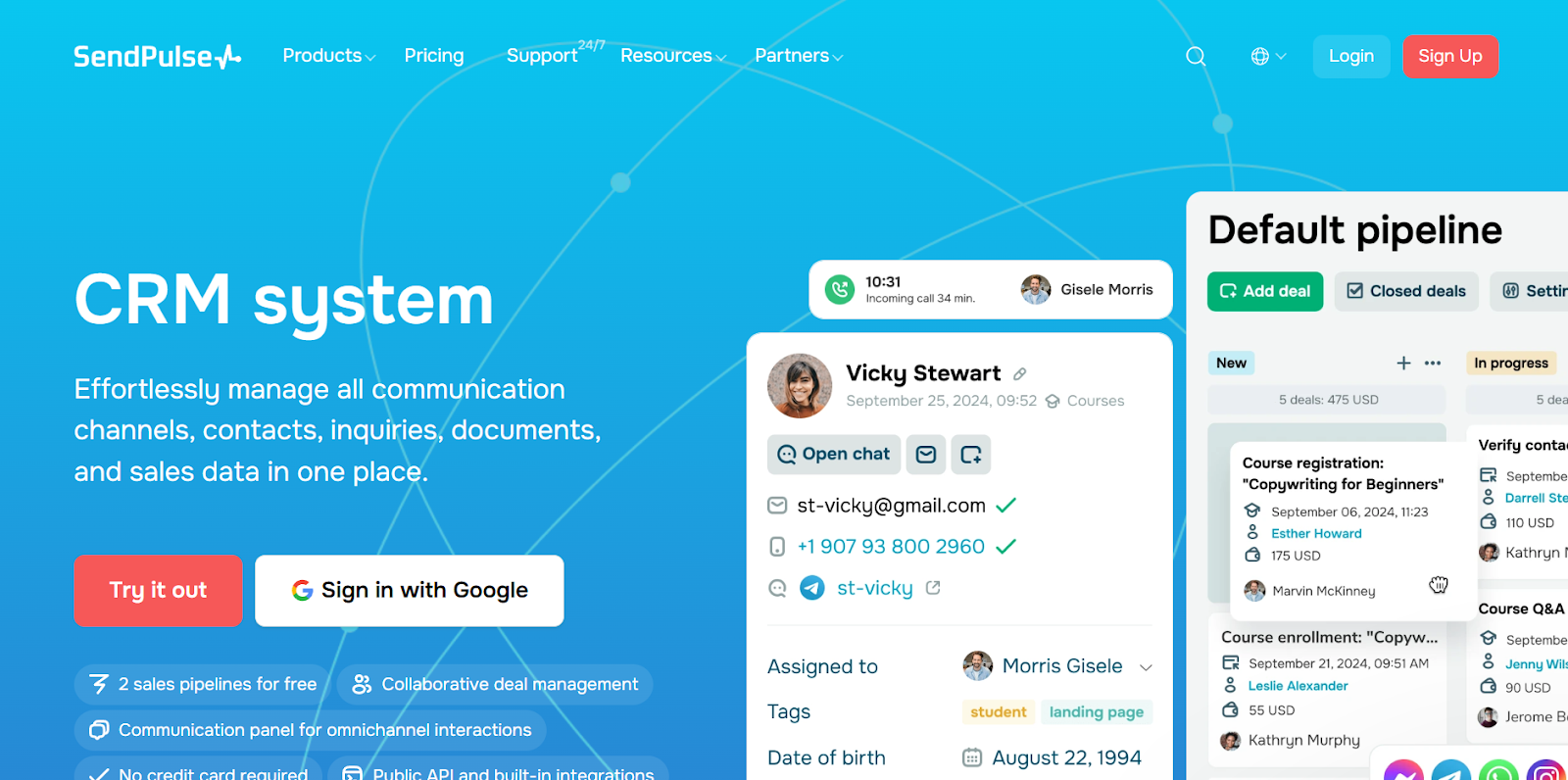 SendPulse CRMS Tool