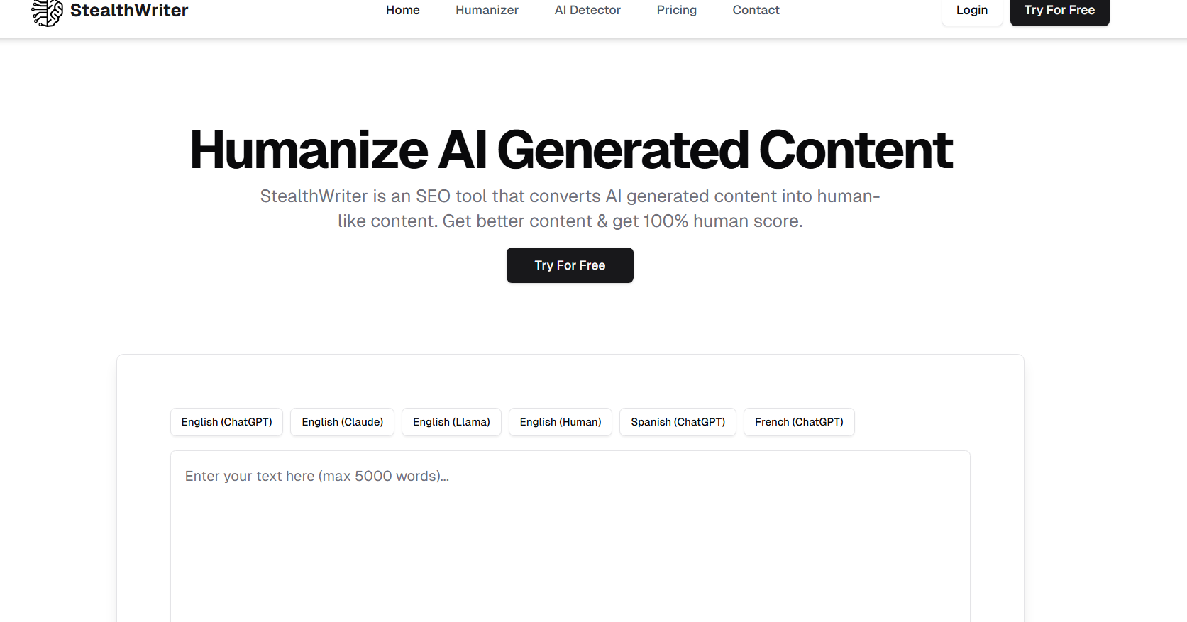 StealthWriter AI Detaction 